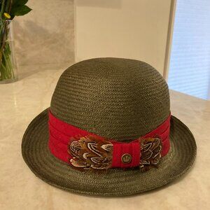 Goorin Bros. Straw Hat Feathers Brown Large